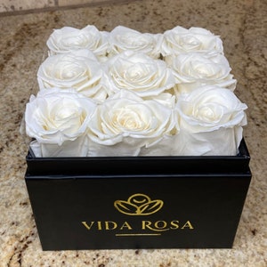 9 Rose Box Preserved Roses,  Roses that last, Roses in a box, Anniversary gift, Valentines day gift, Rose box, Forever rose, Gifts for her.