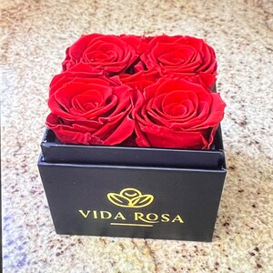 4 Rose Box Preserved Roses,  Roses that last, Roses in a box, Anniversary gift, Valentines day gift, Rose box, Forever rose, Gifts for her.