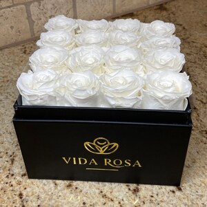 16 Rose Box Preserved Roses,  Roses that last, Roses in a box, Anniversary gift, Valentines day gift, Rose box, Forever rose, Gifts for her.