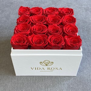 16 Rose Box Preserved Roses,  Roses that last, Roses in a box, Anniversary gift, Valentines day gift, Rose box, Forever rose, Gifts for her.