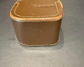Vintage Canon Genuine Leather Case for Lens Hood and Filter Japan 1960s