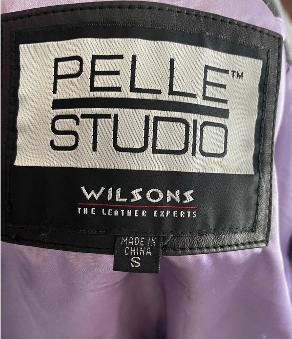 Wilsons Pelle Studio Black Leather Blazer Size Sm… - image 7