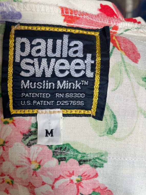 Vintage 90s Paula Sweet Muslin Mink Floral Jacket… - image 6