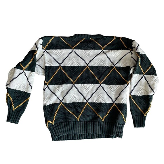 Vintage 90s Gap Argyle Drop Shoulder Cotton Sweat… - image 6