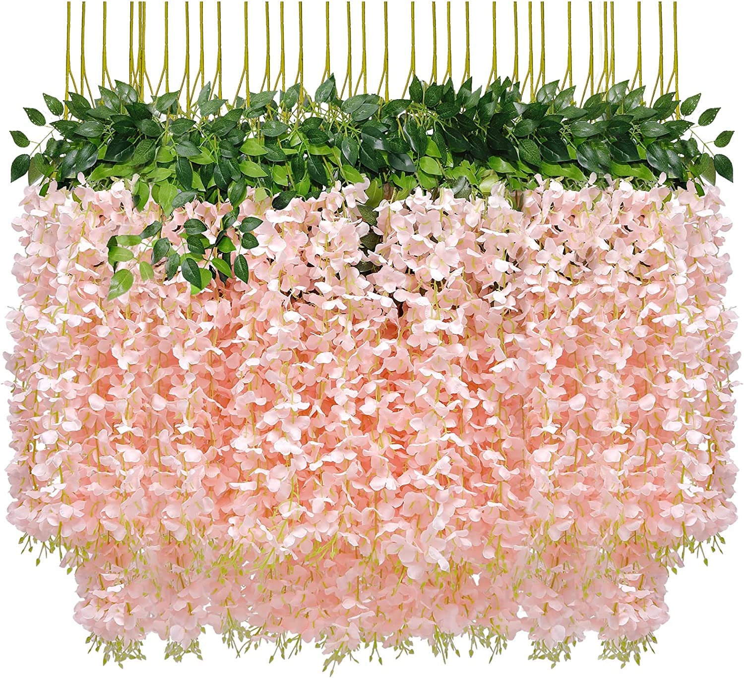 Artificial Fake Wisteria Vine Hanging Silk Flowers Home Wedding Party