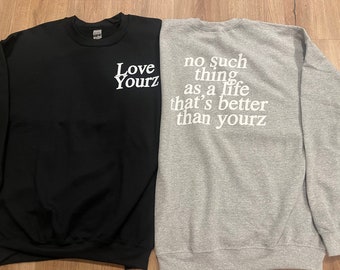 J Cole Sweater Pullover Dreamville Love Yourz Lyrics Graphic VERSION 2