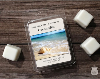 Ocean Mist Strongly Scented Soy Wax Melts - Summer Wax Melts - Handmade Natural Wax Melts for Warmer - Non Toxic and Pet Safe