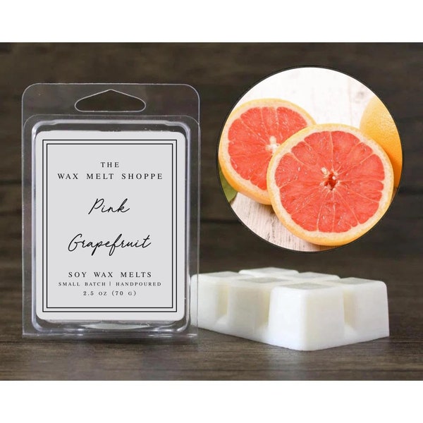 Pink Grapefruit / Soy Wax Melts / Strong Scented Wax Melts / Handmade Wax Melts for Warmer / Natural Wax Melts / Non Toxic and Dye Free