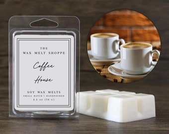 Coffee House / Soy Wax Melts / Strong Scented Wax Melts / Handmade Wax Melts for Warmer / Natural Wax Melts / Non Toxic and Dye Free