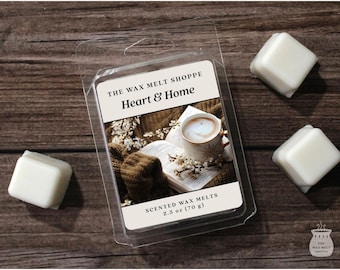 Heart & Home Strongly Scented Soy Wax Melts - Handmade Natural Wax Melts for Warmer - Non Toxic and Pet Safe