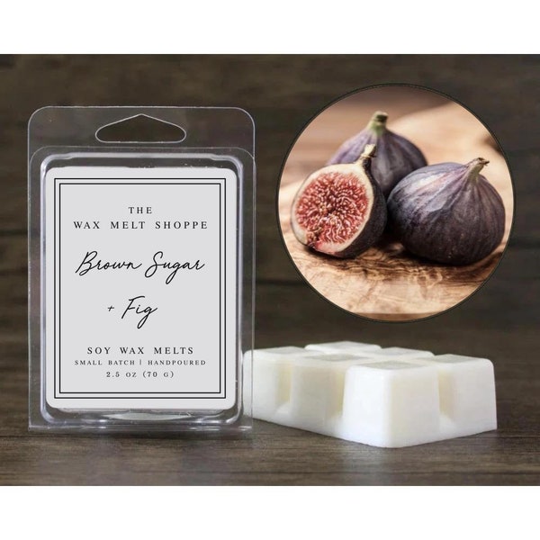 Brown Sugar + Fig / Winter Wax Melts / Soy Wax Melts / Strong Scented Wax Melts / Handmade Wax Melts for Warmer / Non Toxic and Dye Free