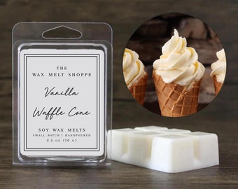 Vanilla Waffle Cone / Soy Wax Melts / Strong Scented Wax Melts / Handmade Wax Melts for Warmer / Natural Wax Melts / Non Toxic and Dye Free