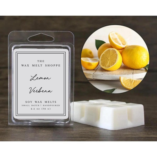 Lemon Verbena / Soy Wax Melts / Strong Scented Wax Melts / Handmade Wax Melts for Warmer / Natural Wax Melts / Non Toxic and Dye Free