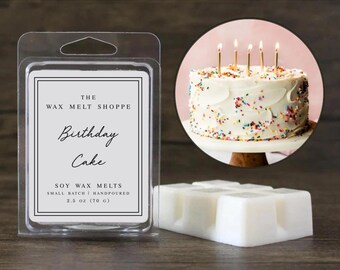 Birthday Cake / Soy Wax Melts / Strong Scented Wax Melts / Handmade Wax Melts for Warmer / Natural Wax Melts / Non Toxic and Dye Free