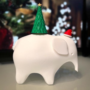 Caja de regalo de elefante blanco, amigo invisible, intercambio de regalos de elefante blanco, embalaje de regalo único, caja de regalo de Navidad, papel de regalo navideño impreso en 3D