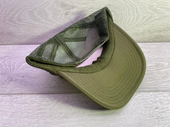 New Penn State Logo Army Green Trucker 