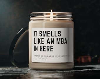 MBA Class of 2024 Candle - Masters of Business Administration Graduation Gift MBA Graduate MBA Graduation Gift Business School Gift