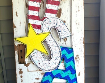 USA Door Hanger, Patriotic Door Hanger