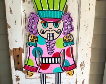 Nutcracker Door Hanger, Christmas Door Hanger,  Holiday Door Hanger