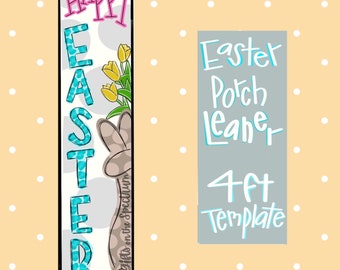 Easter Bunny Porch leaner template 4 foot tall downloadable file printable template