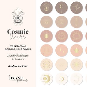 Boho Instagram Highlight Covers Neutral Beige Story Backgrounds Digital Download Aesthetic Gold Icons for Coaches Creatives Wellness Brands