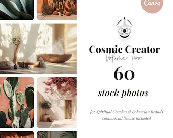 Bohemian Stock Image Bundle: Spiritual Boho Aesthetic Stock Photos for Coaches, Creatives and Wellness Brands