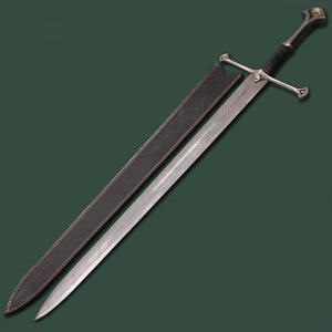 Espada Medieval Filo Full Tang Battle Ready Acero Damasco — Armaduras  Medievales