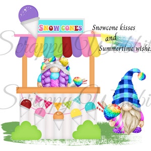 2 digitale Designs, 2 PNG-Dateien, Sublimation, personalisieren, leer, bedruckbar, Sommer, Sommerzeit, Schneekegel, Warenkorb, Zwerge