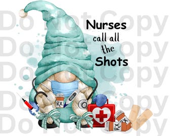 2 Digital Designs, 2 PNG Files, Sublimation, Personalize, Blank, Printable, Gnome, Medical, Doctor, RN, Nurse