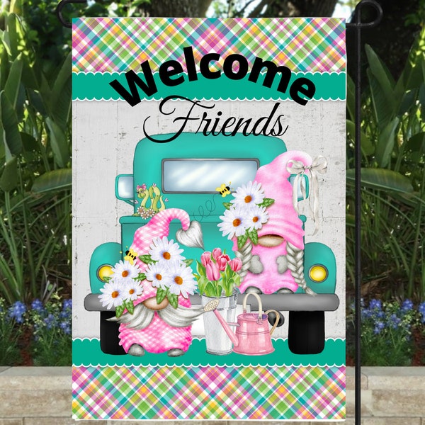 Flag, Digital Design, PNG, Digital, Printable, Personalize, Yard Art, Garden Flag, Yard Flag, Welcome, Spring, Summer, Gardening, Flower