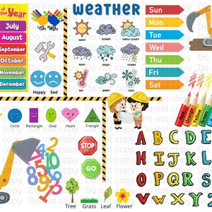 Digital Design, PNG File, Download, Sublimation, Digital File, PNG, Printable, Learning Pillow, Learning, Kids, Teaching, Construction