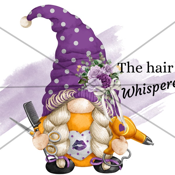 Hairstylist Gnome Svg Etsy Australia