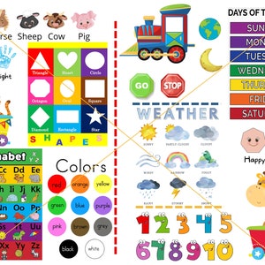 Digital Design, PNG File, Download, Sublimation, Digital File, PNG, Printable, Learning Pillow, Learning, Kids, Teaching, Train, Zoo Animals