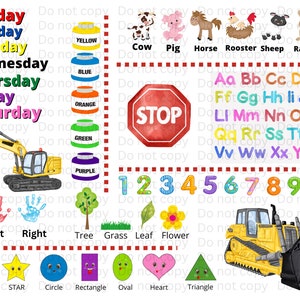 Digital Design, PNG File, Download, Sublimation, Digital File, PNG, Printable, Learning Pillow, Learning, Kids, Teaching, Construction