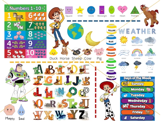 Kids Learning Pillow, Download Image, Digital Design, 1 PNG File