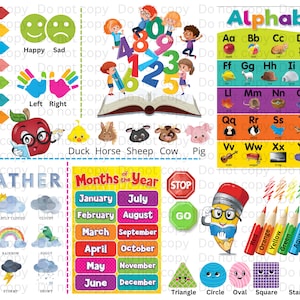 Diseño digital, archivo PNG, descarga, personalización, archivo digital, PNG, imprimible, almohada de aprendizaje, niños