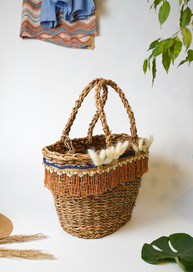 Handcrafted Straw Bags Etsy