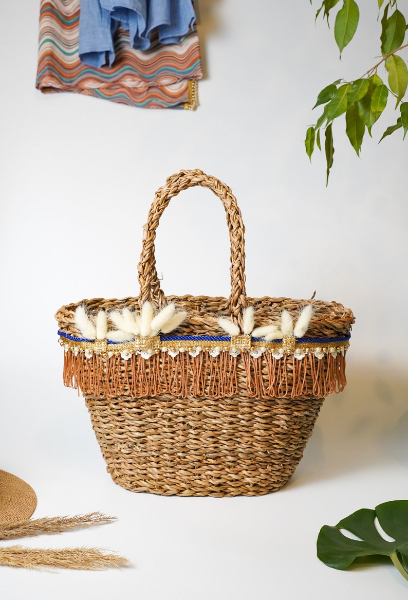 Handcrafted Straw Bags Etsy