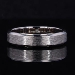 4mm sterling silver Matte Wedding Band for Men and women - Classic Brushed Plain Gold Ring - Unisex Timeless Comfort Fit Band, Birthday Gift