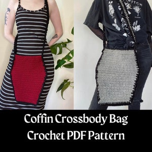 Crochet Coffin Bag Pattern | Crossbody Shoulder Bag Pattern | PDF Digital Download