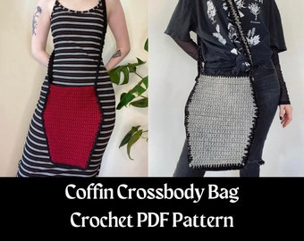 Häkelanleitung Tasche Tote Pattern Halloween Häkelanleitung Goth Häkelanleitung Sofortiger digitaler Download PDF