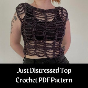CROCHET PATTERN Easy Mesh Crochet Pattern Crochet Top Pattern Goth Crochet Pattern Instant Digital Download PDF