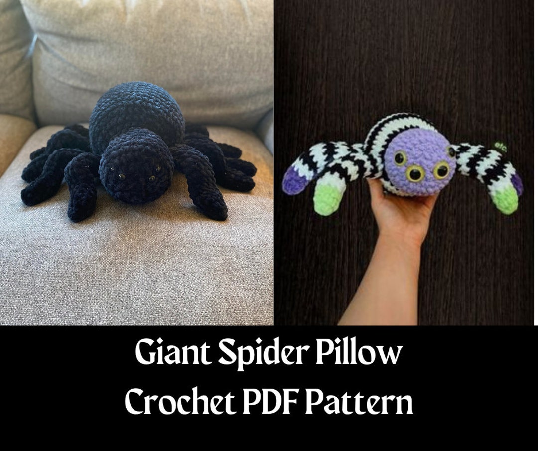 Giant Spider Pillow PDF Crochet Pattern Halloween Crochet Pattern PDF