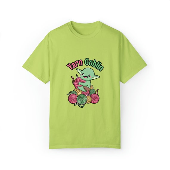 Unisex Cute Yarn Goblin T-shirt | Crochet Shirt | Knitting Shirt