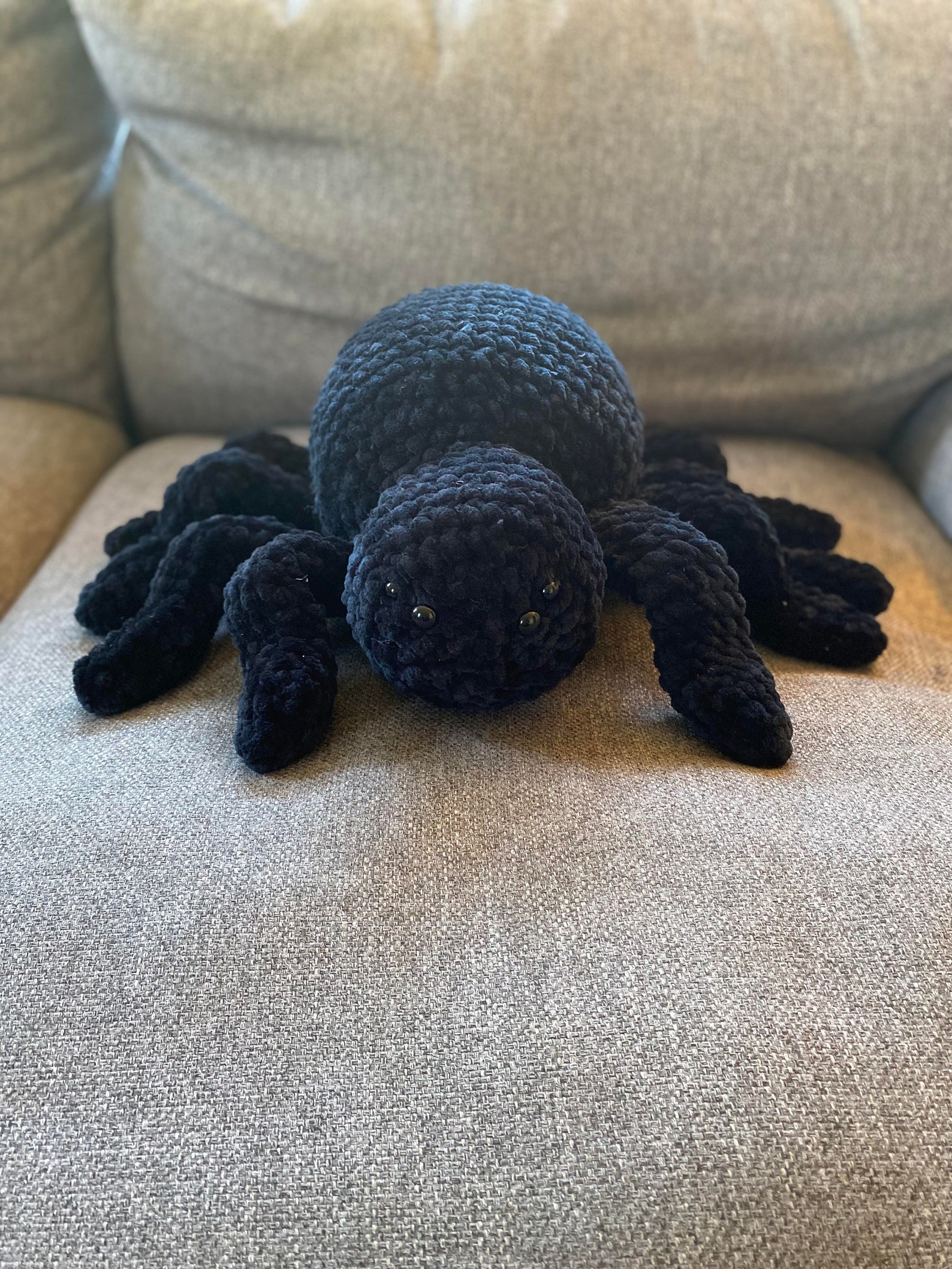 Giant Spider Pillow PDF Crochet Pattern Halloween Crochet Etsy