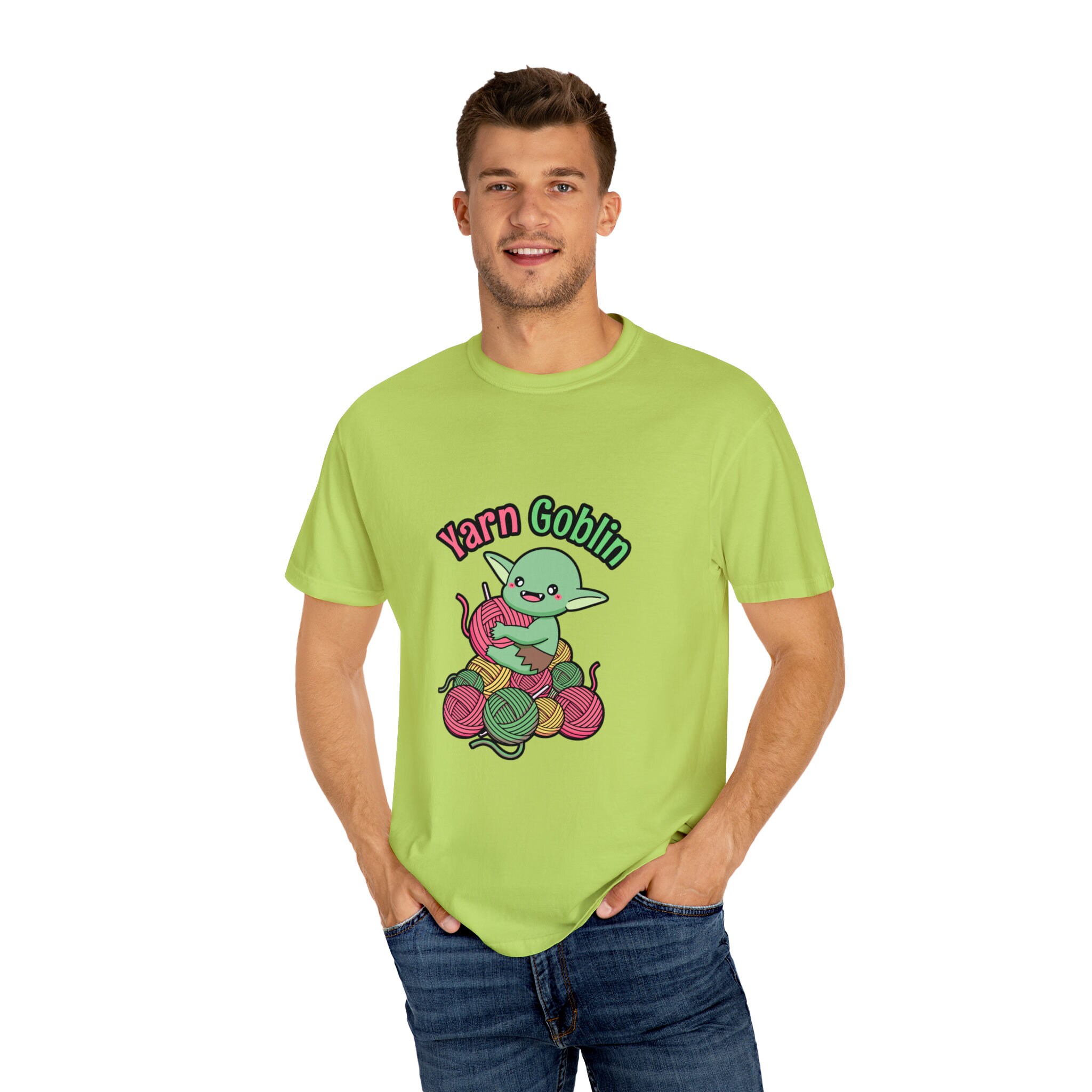 Unisex Cute Yarn Goblin T-shirt | Crochet Shirt | Knitting Shirt