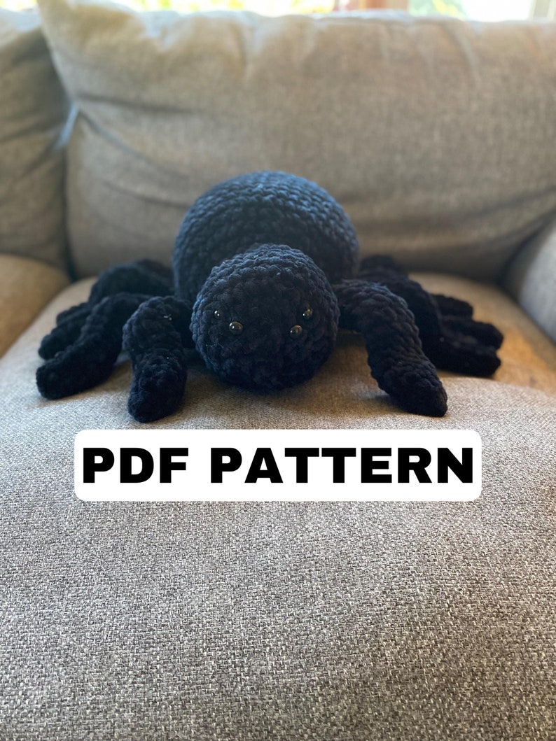 Giant Spider Pillow PDF Crochet Pattern Halloween Crochet Etsy