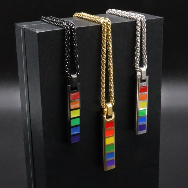 Pride Necklace (Rainbow Pendant)