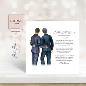 Father of the Groom Wedding Day Card, Father of the Groom Wedding Poem, To my Dad on my Wedding Day, Personalised Dad Wedding Keepsake Card