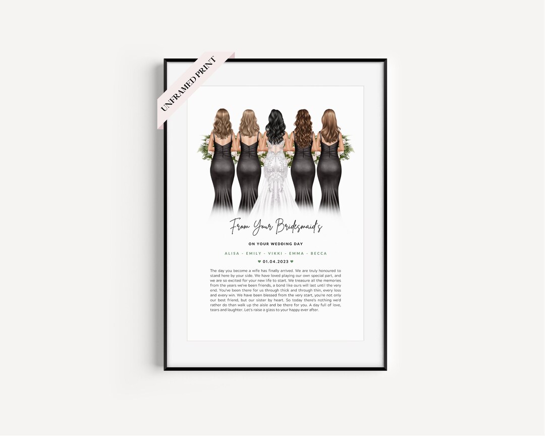 Wedding Gift For The Bride From Her Bridesmaids On Her Wedding Etsy wedding-gift-for-the-bride-from-her-bridesmaids-on-her-wedding-etsy